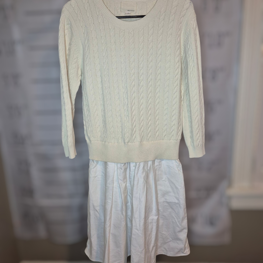Band Of Outsiders Cream Cable Knit Sweater